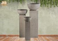 Plantadores dos plantadores exteriores de Clay Flower Pots With Pedestal dos potenciômetros do jardim de Fiberclay os grandes jardinam plantadores