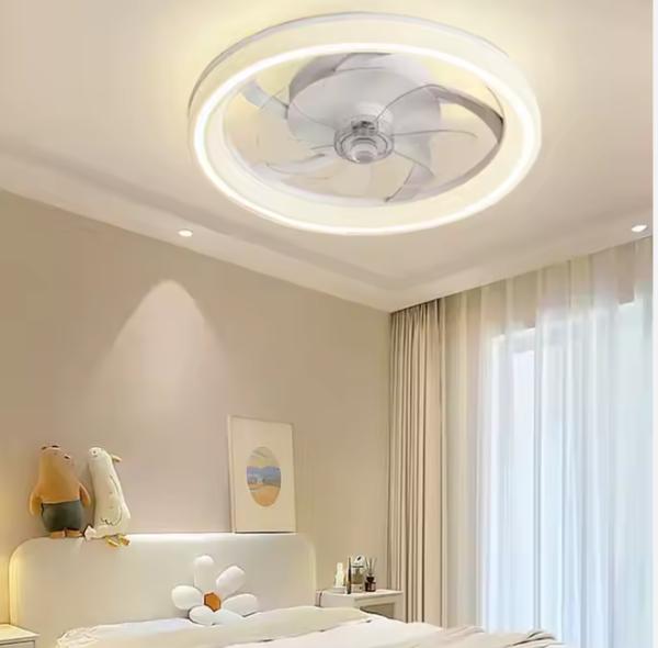 Factory Remote APP Control Smart Low Profile Ceiling Fan Light Flush Mount LED Ceiling Light 6 Wind Speeds New Technology Ceiling Fans