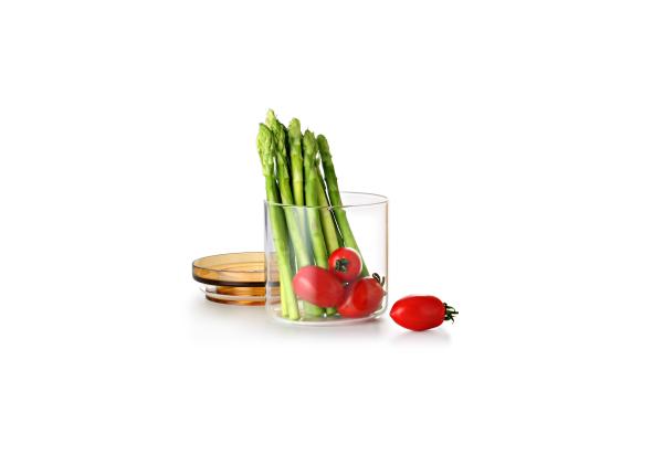 Kitchen Storage Glass Food Canisters Jar Packaging Container With Bamboo Plastic Lid