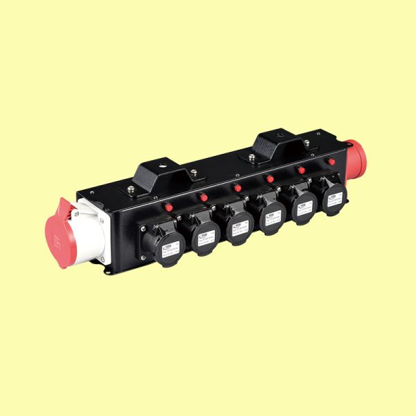 CEE 32A 5P Input 16A Output 6-Socket Stage Portable Splitter Box Equipment Power Distribution