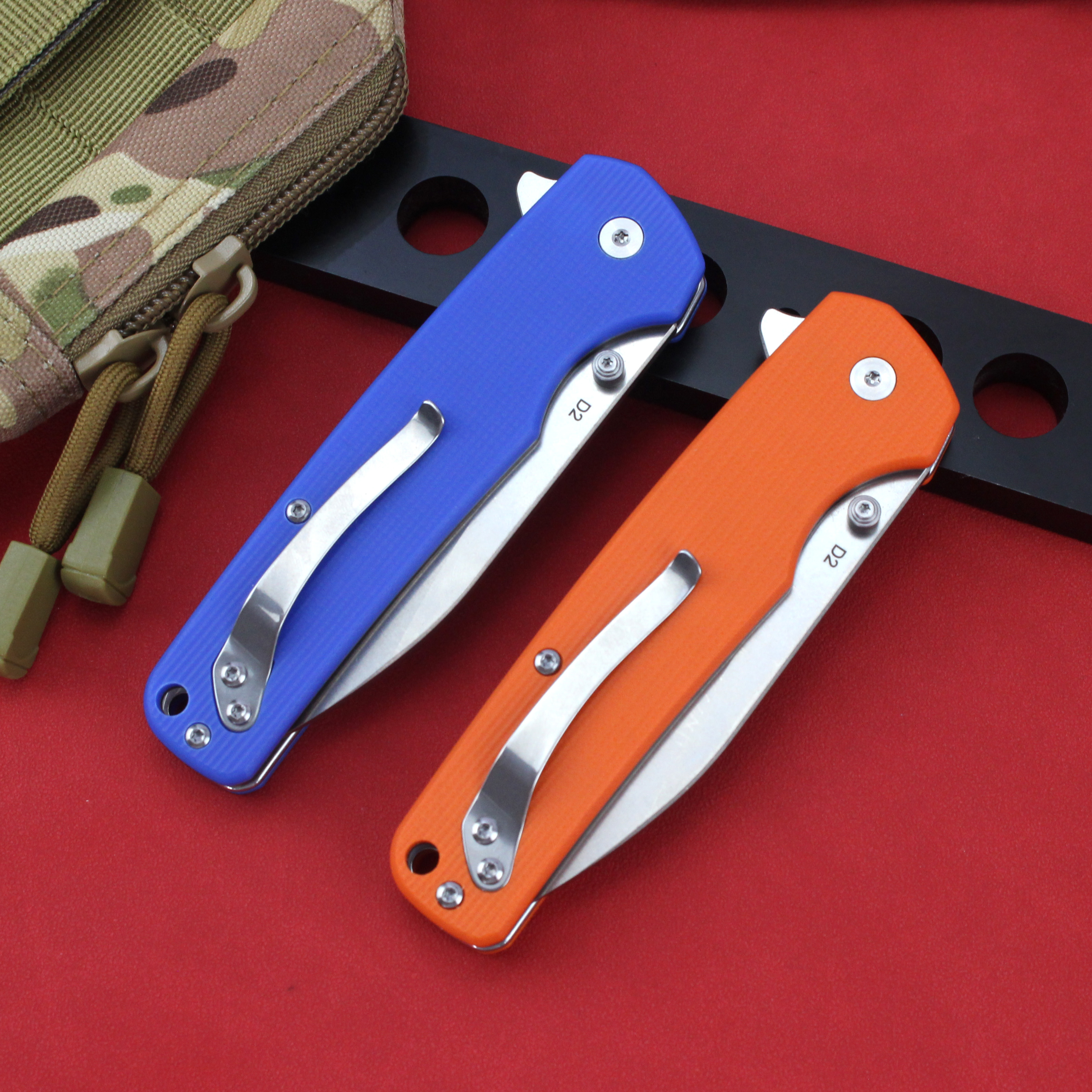 GT-T0036 Customizable Folding Knife  G10 Handle Surviving Knife Camping Portable Knife Tunafire