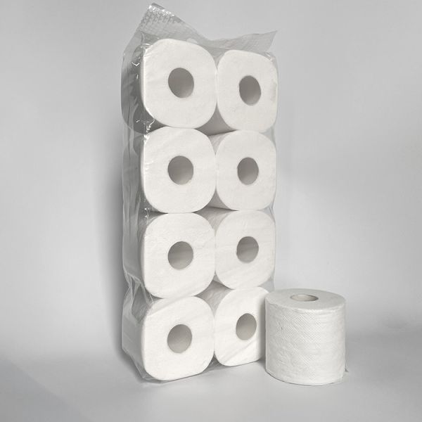 Biodegradable Bamboo Toilet Paper Tissue Roll Unbleached Comfortable Soft Home Use Plain Embossing