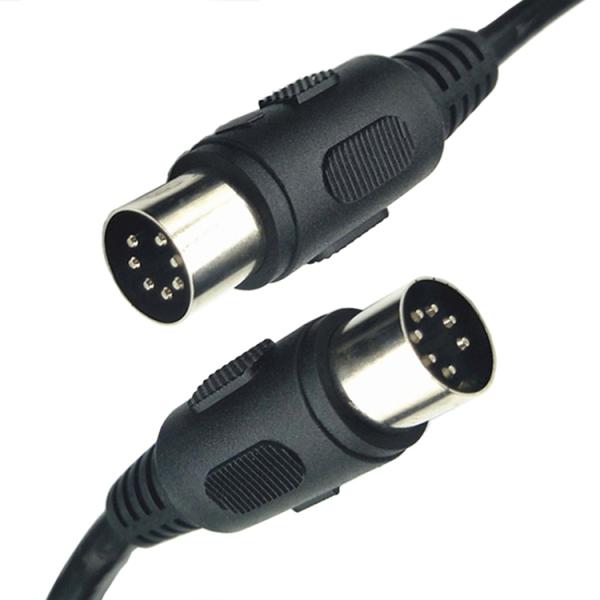 Custom Shiled Fully Connected Male to Male Female 7 Pin Din Midi Cable