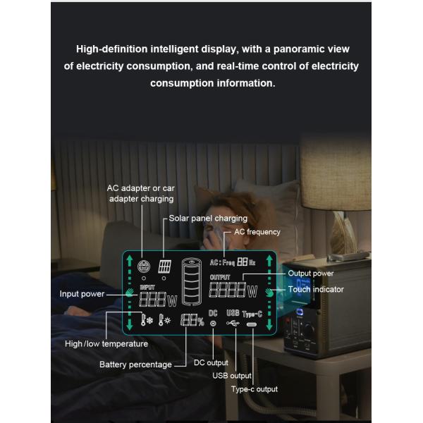 Огромный генератор электростанции MPPT 1000w Lifepo4 портативный солнечный для располагаться лагерем