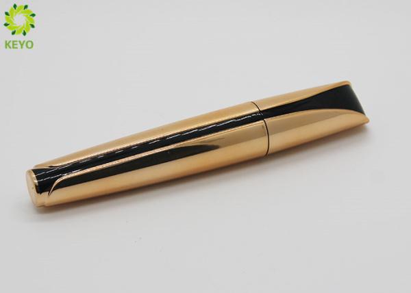 Luxury Golden Plastic Empty Cosmetic Containers For Eyelash Serum / Mascara