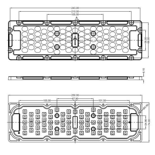 50ватт 72 пункта ПЭ-АШ 3030 привело модуль уличного света с алюминиевым теплоотводом