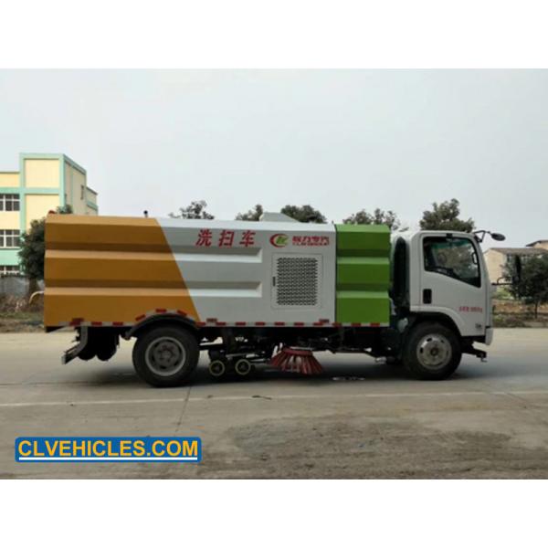 ELF ISUZU Road Sweeper Truck 6 Wheels 190HP 10cbm Vacuum Sweeper Truck
