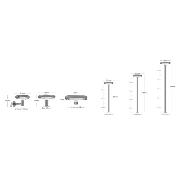 Гарантия 2 года IP66 солнечная светодиодная наружная уличная огородная подсветка водонепроницаемая двойная PIR датчики движения для дорожки