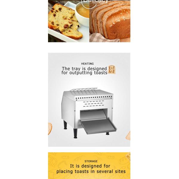 300-350 шт/час Торговый электрический конвейерный тостер для производства хлеба