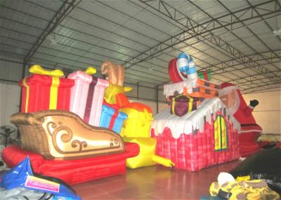 Tela forte Santa Claus inflável das decorações infláveis impermeáveis do Natal do PVC para a decoração