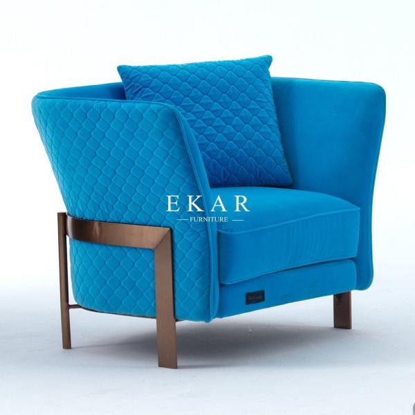 Fabric European Upholstery Modern Sofa single seat furniture couch living room sofa