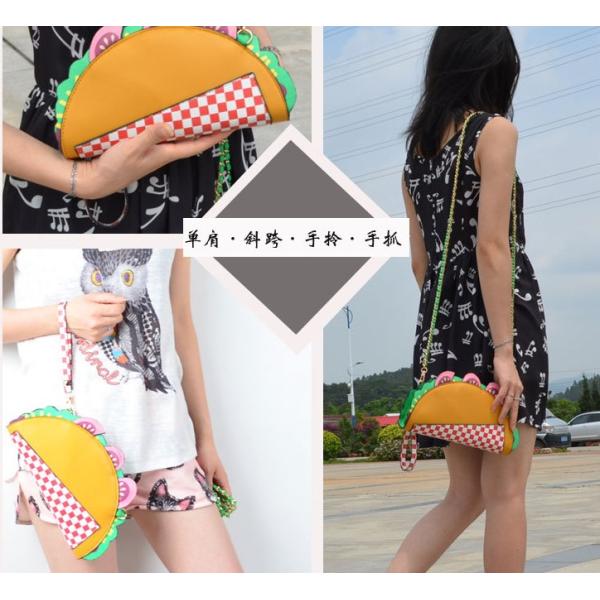 2016 new creative personalized dumplings shoulder bag fashion printed mini clutch bag