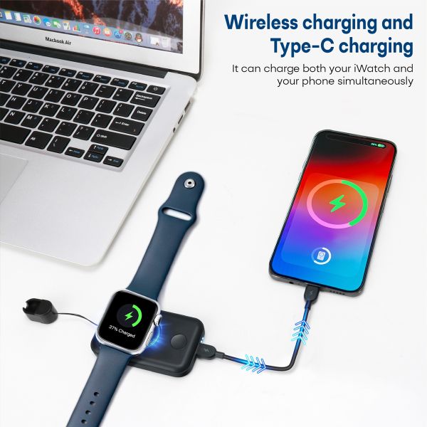 Portable Keychain Cordless Power Bank 1500mAh Mini Capsule Pocket Charger For Phone Watch