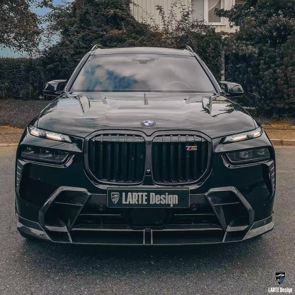 BMW X7 Carbon fiber Body Kit X7 LD style carbon fiber front lip diffuser Spoiler hood wheel arch