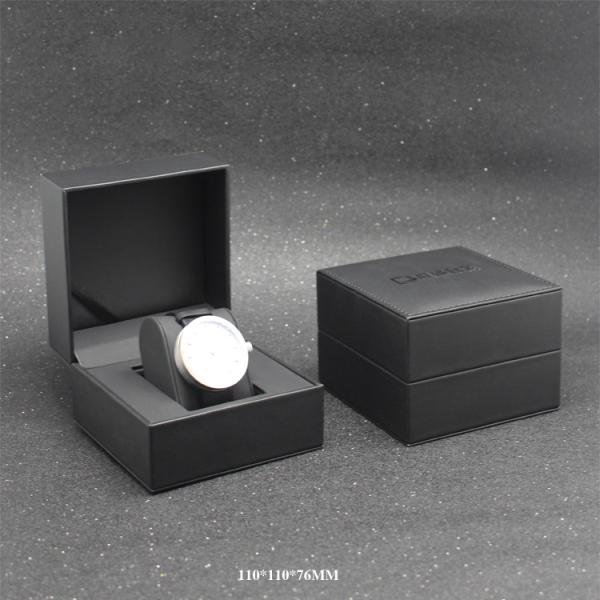 Black Classic Watch Storage Box , Personalized Watch Case CE SGS Listed