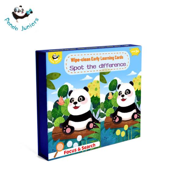 50 Pieces Early Learning Flash Cards Spot The Difference Games For Kids 3-6