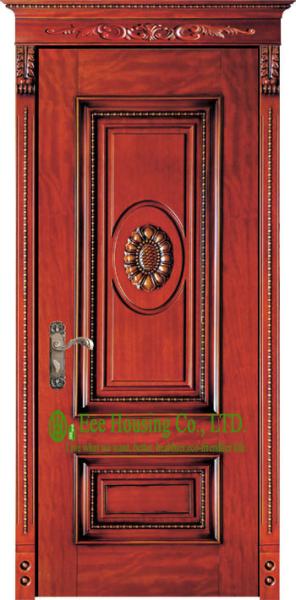 Lacquer Finish 40mm Solid Timber Entry Door For Apartment, Outward Opening External Door