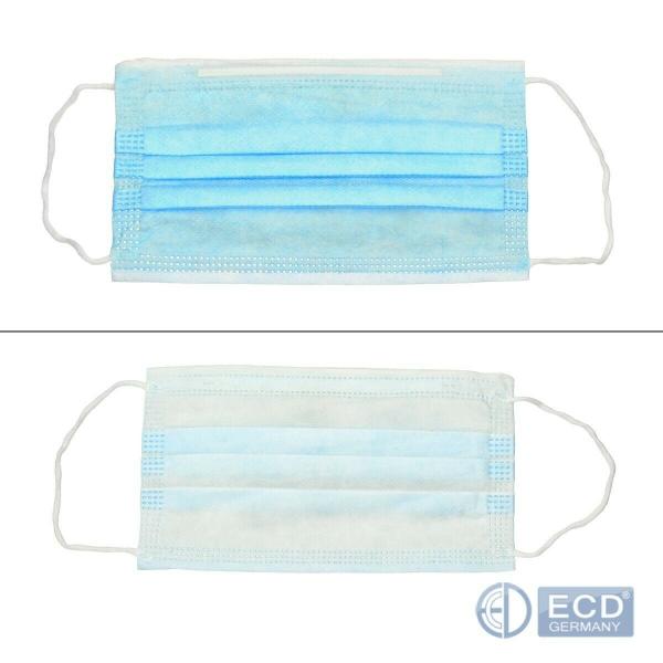 50pcs / Pack Blue Face Mask Non Woven Melt Blown Fabric 95% BFE CE FDA