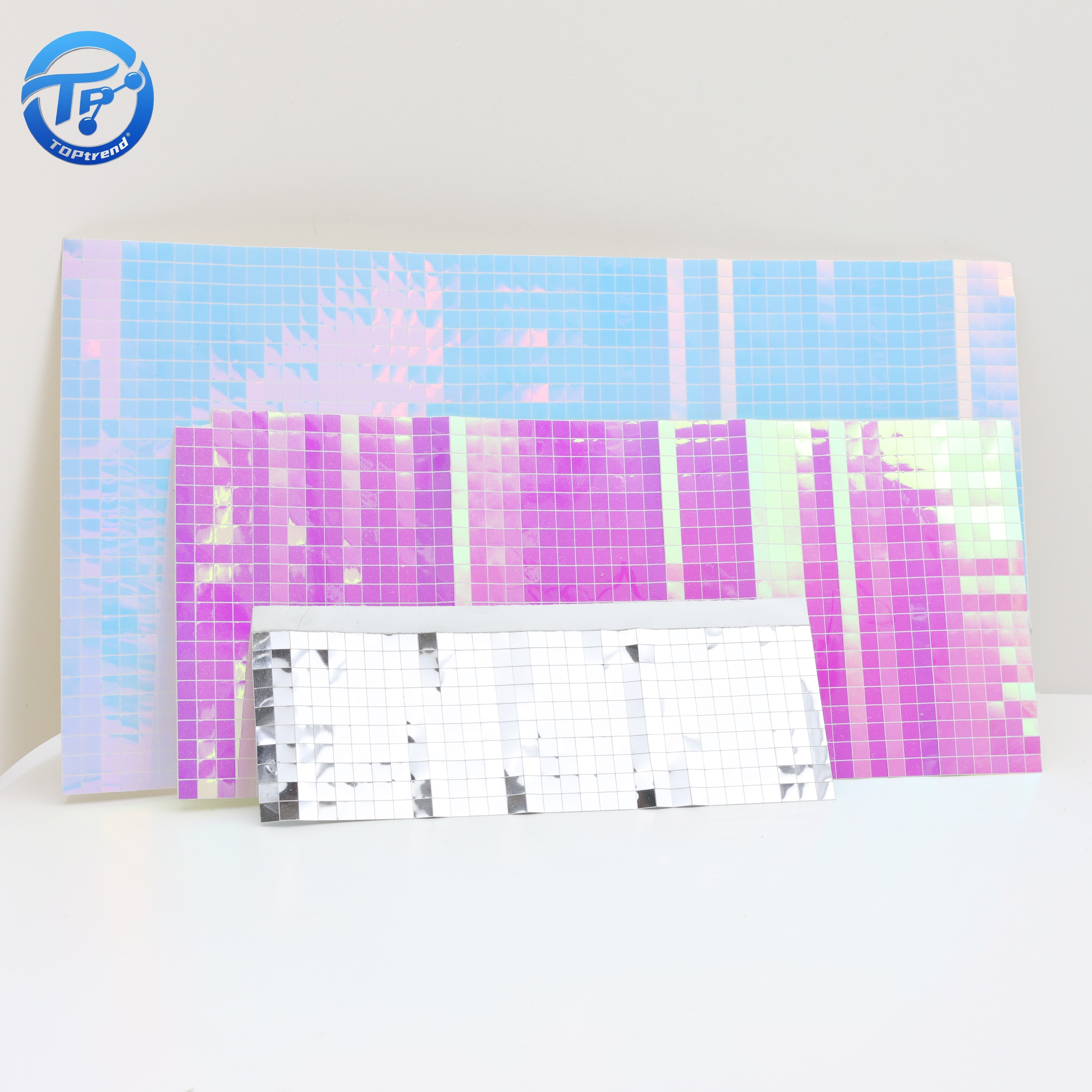 1mm Thick Acrylic Mirror Tiles Self Adhesive Mini Square Mirror Stickers for DIY