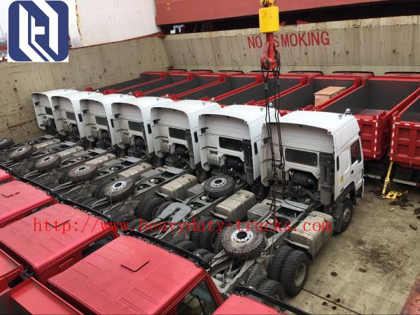 25T 336hp 371hp HOWO Dump Truck 6 X 4 10 Wheel Red Color Steering ZF8118