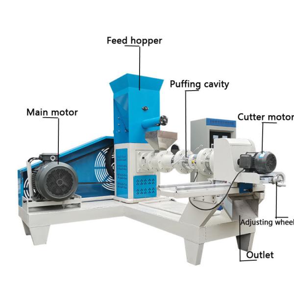 linha de produção economia de energia da alimentação do animal de estimação da pelota do alimento para cães de 250kg 0.25t/H de 1.8*1.45*1.3m