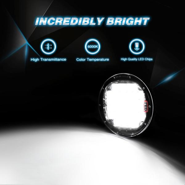 High Intensity 6000k LED Driving Light For 4 X 4 SUV 4WD Truck 9 Inch 96W Work Light