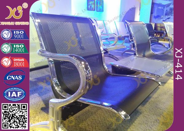 Polish Finish Upholstered Public Waiting Chairs For Government Seat Area