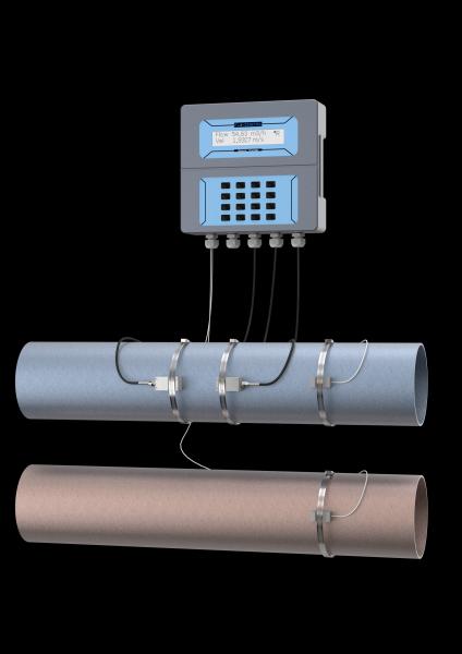 ST505 Wall-Mounted Ultrasonic Flow Meter with Transit-Time Technology and Clamp-On Transducers for RS485 Communication