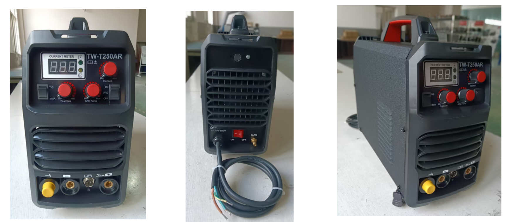 Manual TIG Welding Machine with 190A Maximum Output Current, 85% Overall Efficiency, and IP21S Protection Level