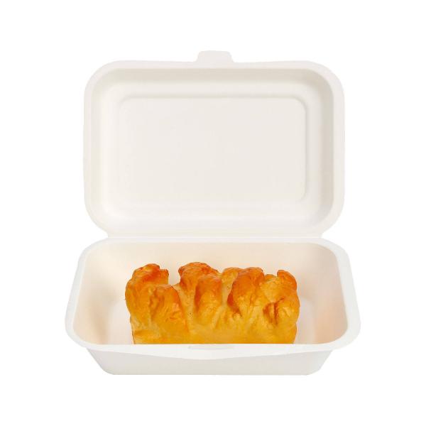 Boîte à hamburger personnalisée écologique et biodégradable en bagasse de canne à sucre, boîte cloche pour plats à emporter