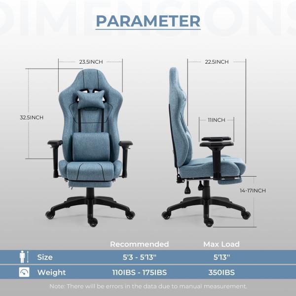 Custom Color Ergonomic Computer Chair ALINUNU with Massage Lumbar Support and Footrest