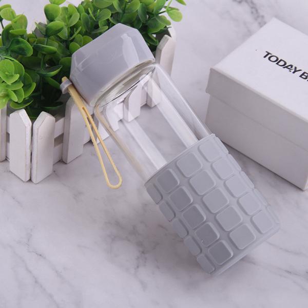 Wide Mouth Glass Water Bottle Lead Free High Borosilicate For Christmas Gifts