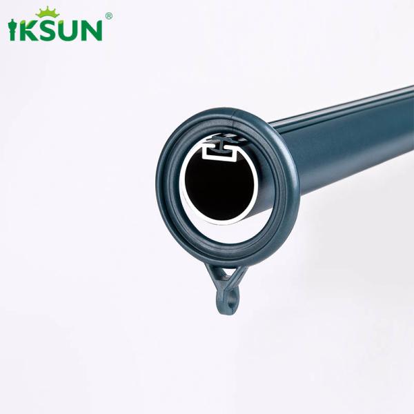 28mm Wall Mount Aluminium Curtain Pole Heavy Duty Morandi Blue Color