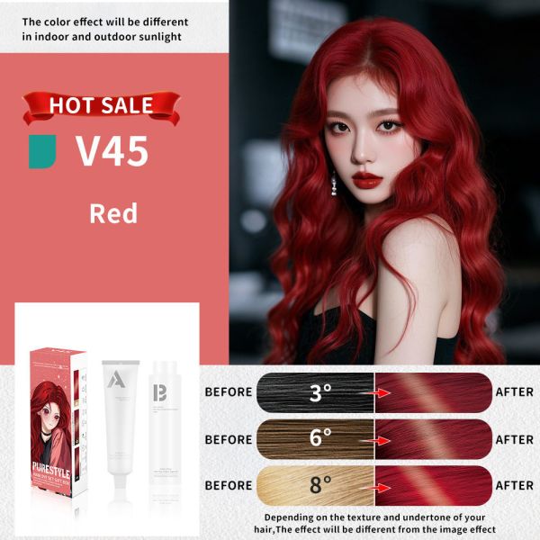 Purestyle Semi Permanent Hair Dye Kit Raw Material OEM Organic Hair Color Cream Household Hair Dye