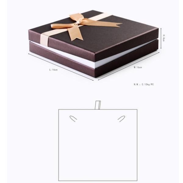 Stylish Design Cardboard Jewelry Gift Boxes With Bow Velvet Foam Insert