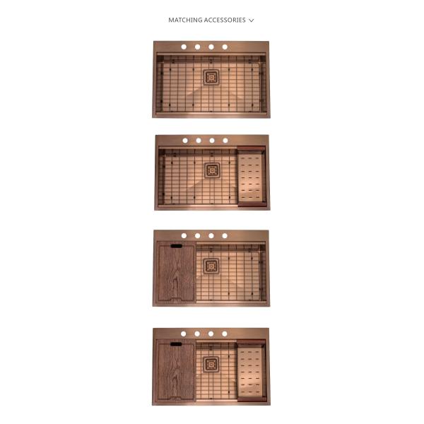 84x56 Coloured Stainless Steel Sink Copper Brushed Topmount 33 Inch 1 Bowl Kitchen Sink