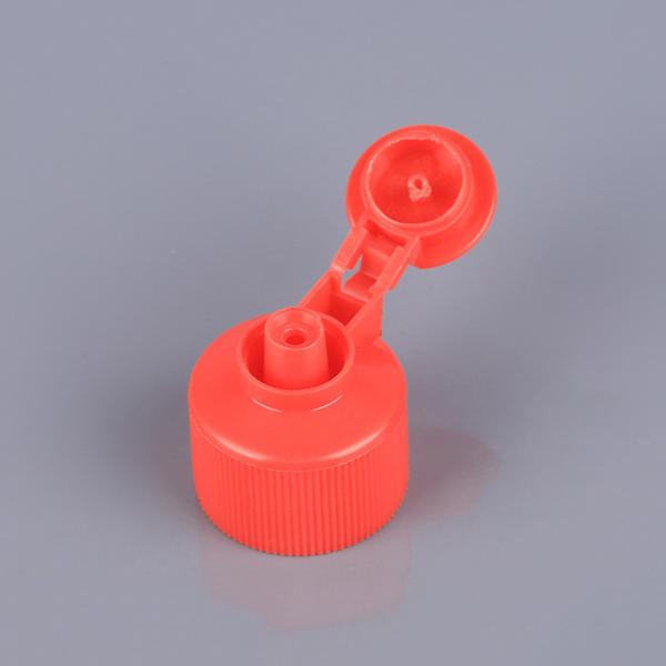 24mm 28mm Plastic Flip Top Caps For Bottles Red Black