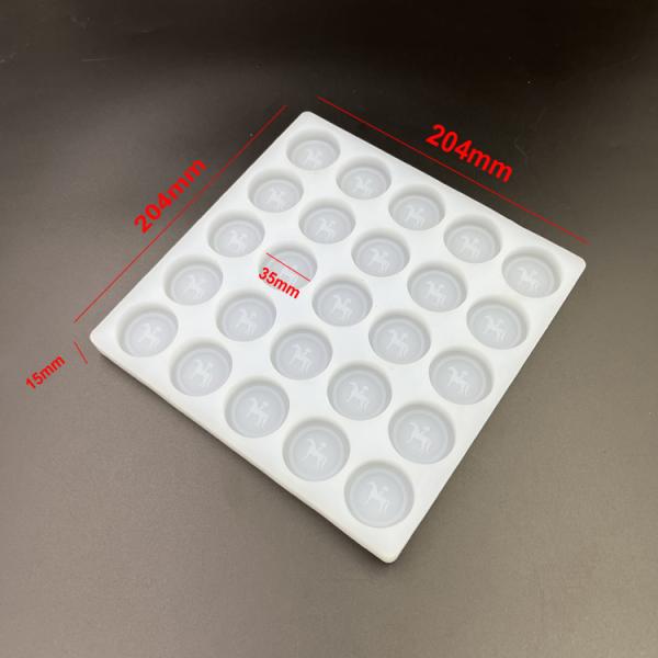 Round Ice Silicone Candy Mold Trays Reusable 25 Cavities Diameter 35mm