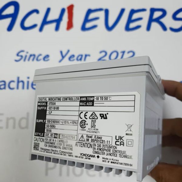 Yokogawa UT55A-021-10-00/LP | 1/4 DIN PID Controller, 4 DI, 2 DO, 24V DC