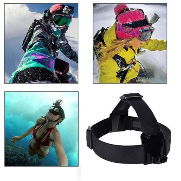 Adjustable Harness  Action Camera Accessories   Elastic anti-slip Head Strap Mount for  GoPro Hero SJCAM AKASO Xiaoyi Yi 4k DJI