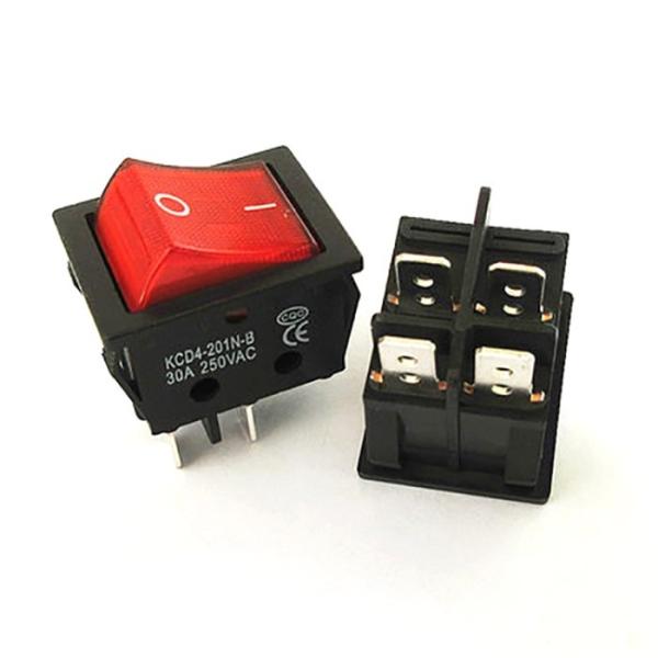 Kcd4 On Off 20a 25a 30a 4 Pins Lighted Rocker Switch