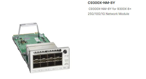 New Original C9300X-NM-8Y Cisco 9300X 8x 25G/10G/1G Network  C9300X-NM-8Y