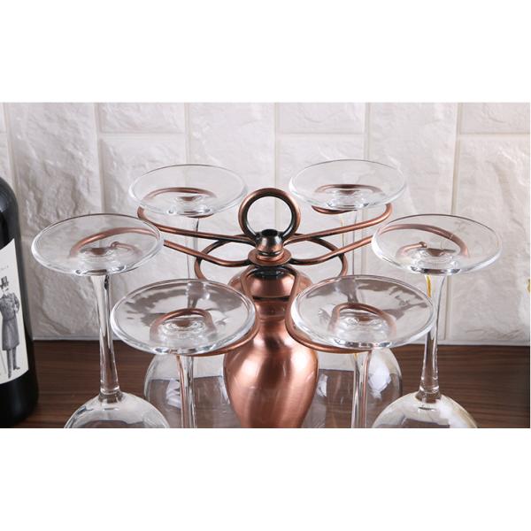 Detachable 600G Wine Glass Tree Stand Six Hooks Stainless Steel Glass Holder