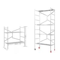Escafandra pesada estable trampolines puesta en escena plegable portátil con ruedas