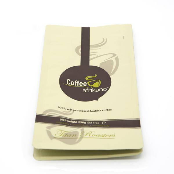 8oz Custom Printed Biodegradable Plastic Bags 100-150µ Flat Bottom Zipper Bag 1000g