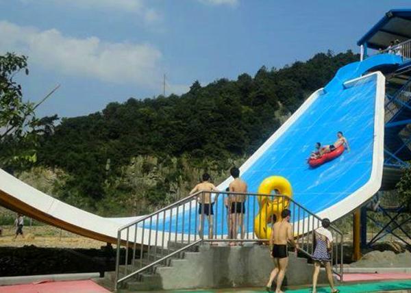 2 Riders Swimming Pool Water Slides / Water Park Playground Equipment