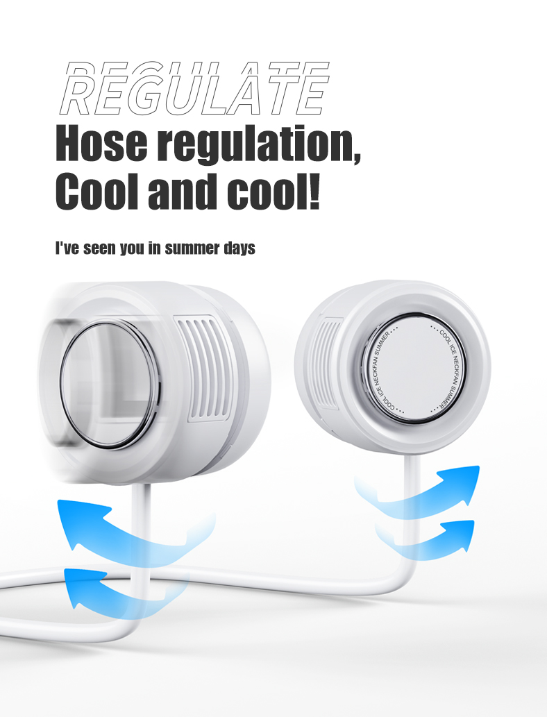 FUSMLI 2400mAh Innovative Summer Products Bladeless Portable Wireless Turbo Hanging USB Mini Rechargeable Wearable Neck Fan