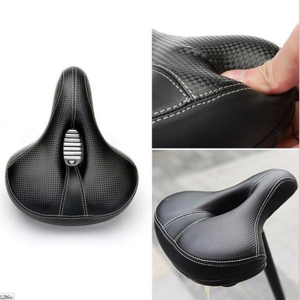 Comfortable PU Leather Mountain Bike Seat Cushion Waterproof Road Wide Bicycle Saddle