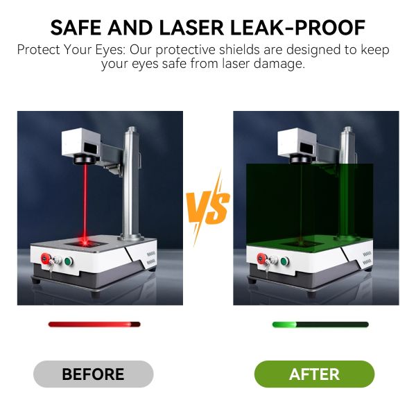 Laser Lenses 450*450mm 3&5mm Custom Windows Sheet 532 1064nm Protection Box Sheet Acrylic Laser Protective Safety Glass Screen