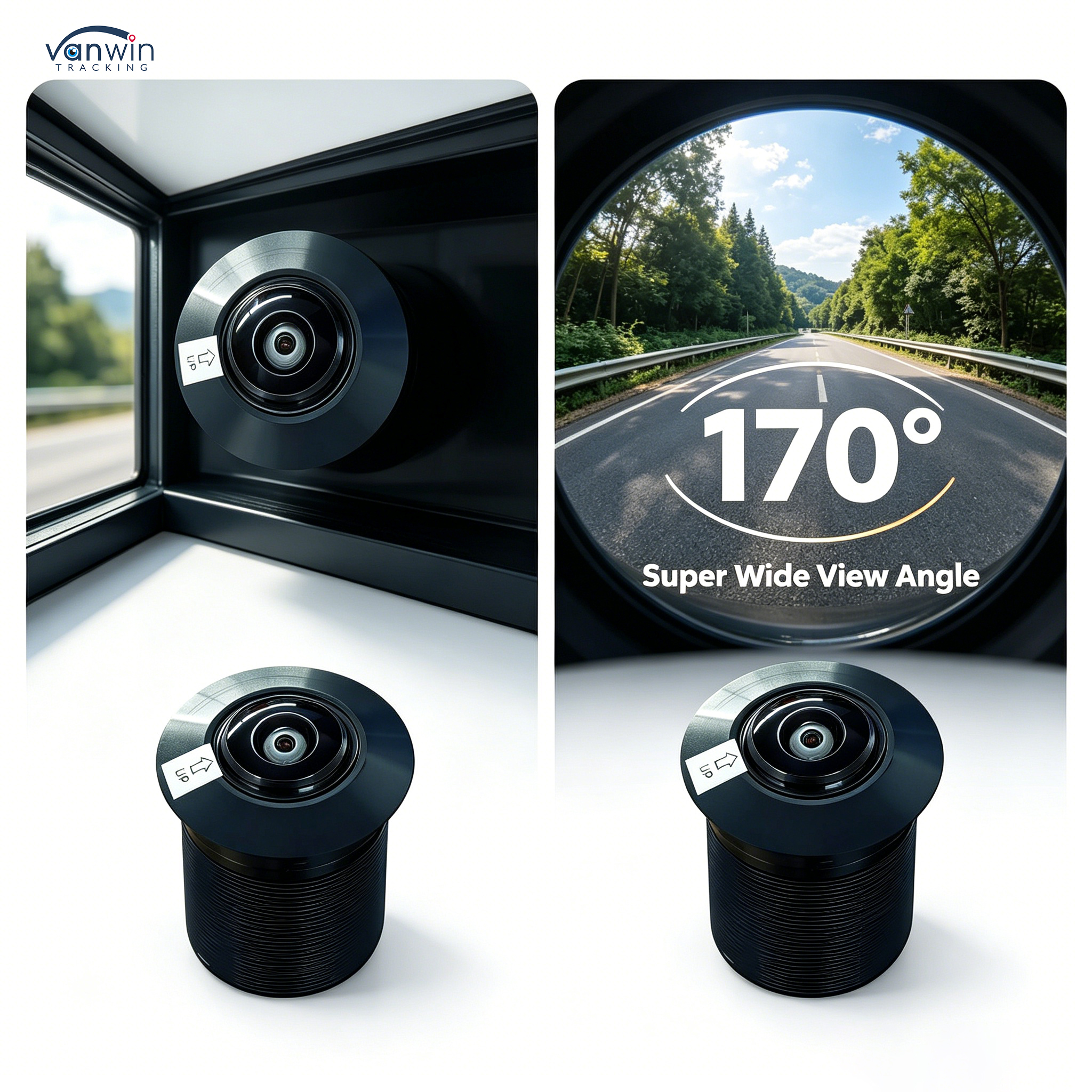 Mini Hidden Vehicle Camera 1000TVL CVBS 170° Wide Angle IP69K Waterproof Car Side View Camera